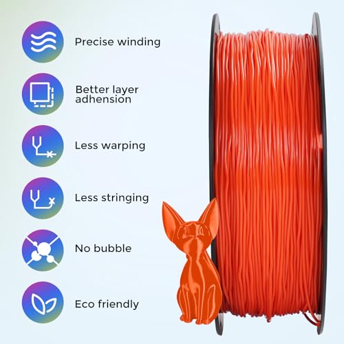 Image of Comgrow TPU Filament 1.75mm, 3D Printing Filament, Flexible 3D Printer Filament, 95A Soft fit Most 3D Printers Dimensional Accuracy + /- 0.02mm TPU Orange1kg (2.2lbs)