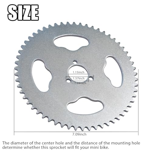 Image of JNDO 58T Rear Sprocket 35 Chain Steel Jackshaft Sprocket for Phatmoto Dirt Pit Bikes Go Karts & ATV