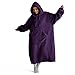 Produktbild BEDSURE Hoodie Decke mit Ärmeln - Kuschelpullover als Geschenke für Frauen - Tragbare Decke zum Anziehen Erwachsene Kuscheldecke mit Ärmeln Warm Geschenke für Herren Damen, Lila 129x75cm