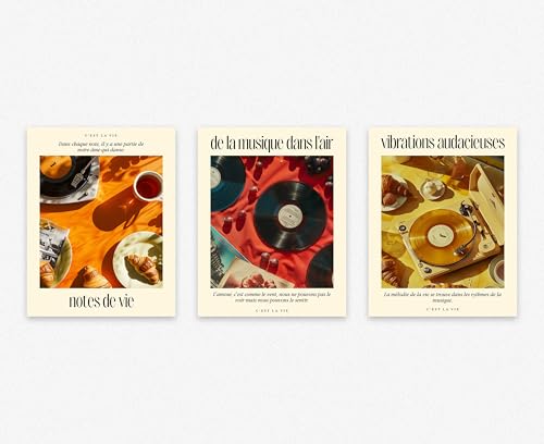 Affiches d'art de table vintage de haute qualité pour salon élégant
