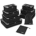 Gonex Rip-Stop Nylon Travel Organizers Packing Bags Black