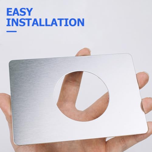 Placas de acero inoxidable resistentes para proteger pomos de puertas plata 5