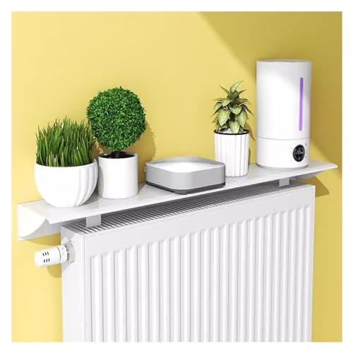 Estante superior de radiador para cocina y dormitorio cubierta de pared de aluminio blanco