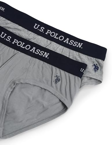 Image of U.S. Polo ASSN. Mens OEB11 Elasticized Waist Underwear Briefs - Pack of 2