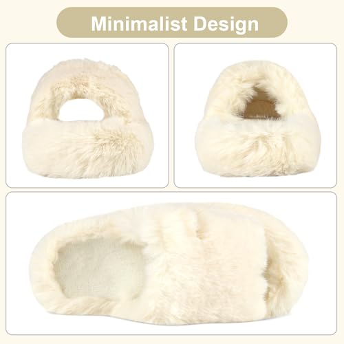 Women's Fuzzy Slippers | Comfy Memory Foam Plush Slides2