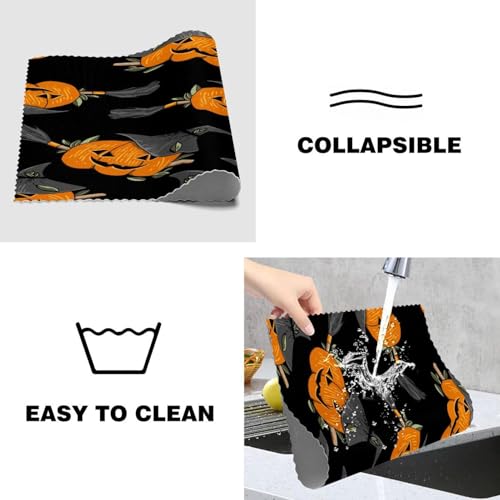 Set de table citrouille Halloween lavable tissu résistant chaleur - 5
