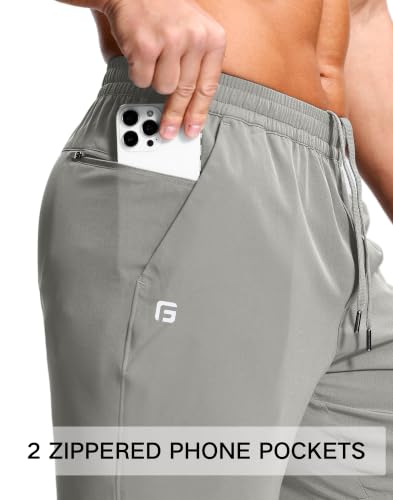 Image of GGJ Men's Lightweight Athletic Shorts with 2 Zipper Pockets 7 inch /9 inch /5 inch Gym Workout Running Quick Dry Tennis Shorts for Men