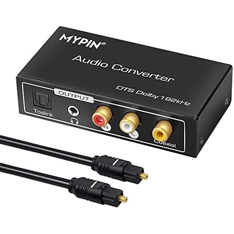 192KHz DAC Converter Multifunction Audio Converter, HDMI ARC Audio Extractor Adapter, Toslink(Optical) or Coaxial or HDMI ARC Input to Coaxial + Toslink(Optical) + Stereo L/R + 3.5mm Jack Output Cover