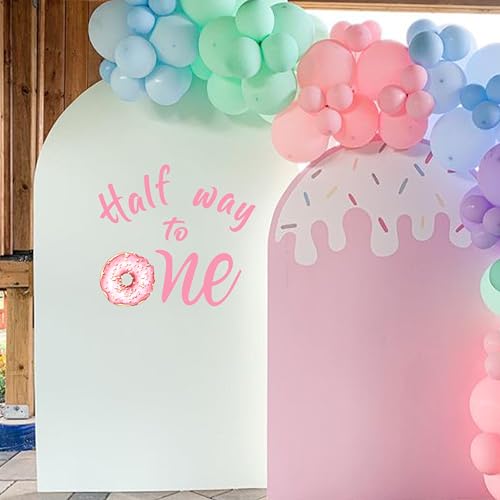 Vinilo decorativo donas 25x26 pulg rosa miniatura 2