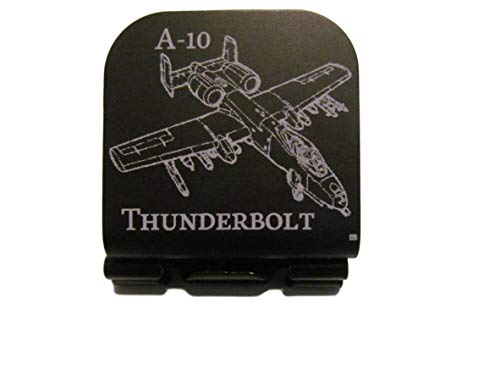 A-10 Warthog Air Plane Image Laser Etched On an Aluminum Hat Clip