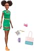Muñeca Barbie Travel Nikki, cabello castaño con orejas de gatito, con 5 accesorios 2