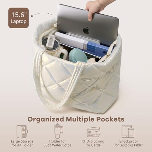 Bolso Tote Acolchado Ligero para Mujer miniatura 5