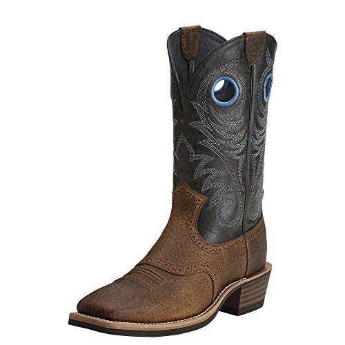 Ariat Men's Heritage Roughstock Western Boot, Earth/Vintage Black, 9.5 D