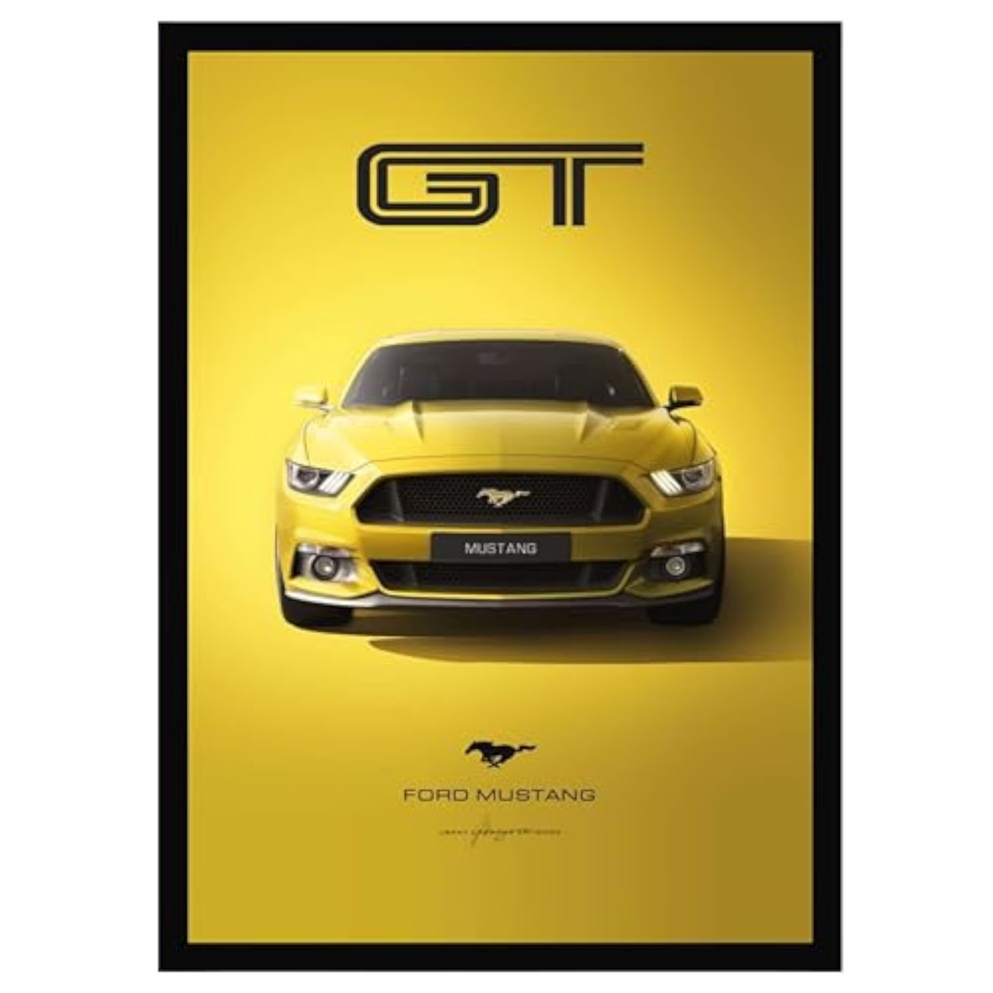 Premium Ford Mustang GT Car Poster Frame, A4 Size