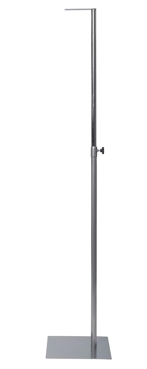 Basic Nacken-Standfuß SU1 aus Metall für Basic Torsos, höhenverstellbar 105-190 cm, Grau