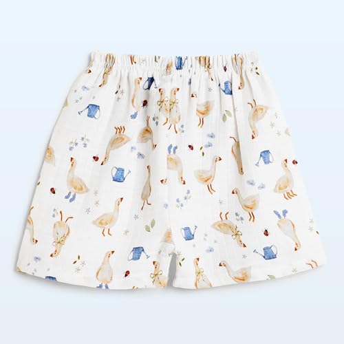 Image of The Boo Boo Club Kid'S 100% Muslin Organic Cotton Printed Button Shirt and Short Set | Half Sleeve Shirt | Summerwear Set | Kids Cothing Wear Set