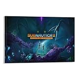 MERYHMDKS Subnautica 2 Early Access Official Game Poster With Deep Sea Leviathan Canvas Print For Bedroom Living Room Game Room Decor 24x36inch(60x90cm)