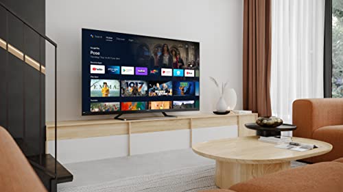 SHARP 65EQ3EA Android TV 164 cm (65 Zoll) 4K Ultra HD Android TV (Smart TV ohne Rahmen, Dolby Atmos, Quantum Dot, Harman Kardon) [Modelljahr 2022] [Energieklasse G]