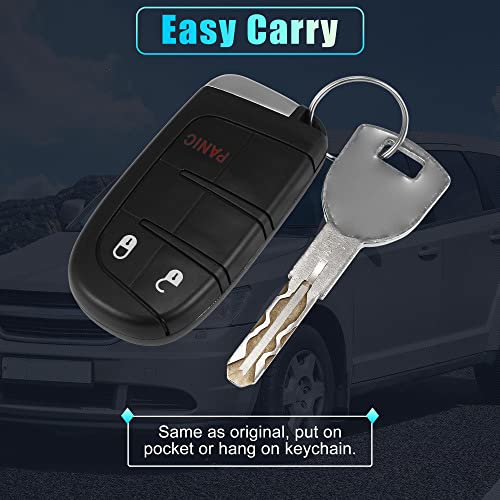 X AUTOHAUX 2pcs M3N40821302 Replacement Keyless Entry Remote Car Key Fob for Dodge Journey 11-19 for Durango 14-19 for Dart 3 Buttons with Door Key 433MHz 46 Chip by X AUTOHAUX - Used condition - Image 7