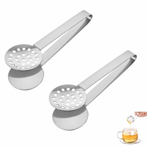 2 Pezzi Pinze Per Spremitura Bustine Di Tè Spremi Bustine Tè Acciaio Inossidabile Accessori In Acciaio Inox Filtro Dispenser Per Ghiaccio Zucchero