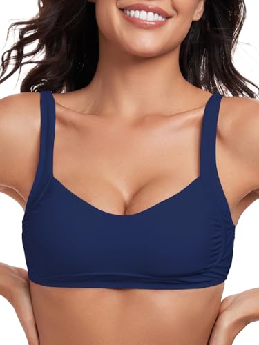 Ocean Blues Women's Bandeau Bikini Top Padded Swimsuit Top with Adjustable Straps