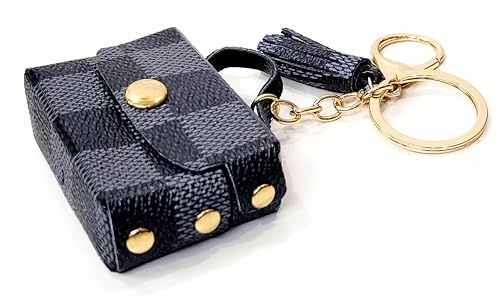 Image of JSR Designer Mini Bag Keychain with Tassel, Gold Chain, Multiple Patterns, Fashion Accessory For Car Bike Purses And Gifting