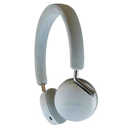 Libratone Q Adapt On-Ear trådlösa hörlurar med aktiv brusreducering i 4 nivåer (Bluetooth 4.1 aptX, ANC, 20 timmars batteri, Bluetooth 1, pekmanövrering) cloudy white