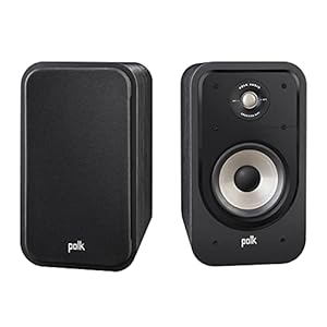 Polk Signature S20e Luidspreker, Boekenplank Speaker voor HiFi Home Cinema, Boekenplank Speaker met 125 Watt, 2 stuks, Poolklemmen, Diepe Bas, Hoge resolutie, 40 kHz, – Zwart