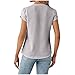 Women's Dressy Casual Tops Short Sleeve Summer Basic Tees Button Down V Neck Tshirt Business Work Blouses