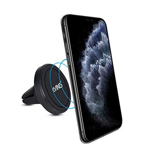 ANG® Samll - Soporte magnético universal para teléfono de coche, soporte de aire de 360 ° para teléfono móvil compatible con iPhone, varios modelos, Moto, Samsung, Huawei, GPS, etc.