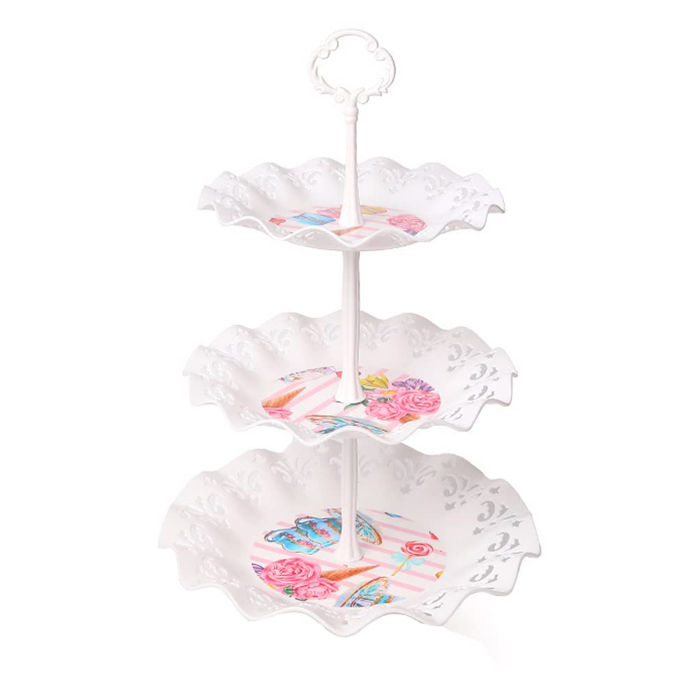 Buy Cupcake Tier Stand Round, Plastic Dessert Stands for Dessert Table