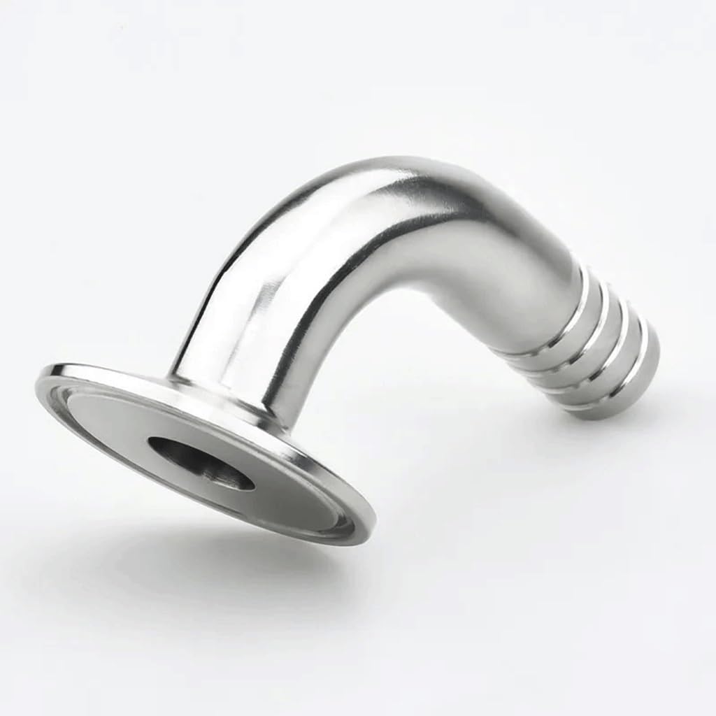 Złącze węża z kolcami, Łącznik do rur sanitarnych SS304 Tri Clamp Kolanko 90 stopni, wiele rozmiarów(89mm x ferrule106)
