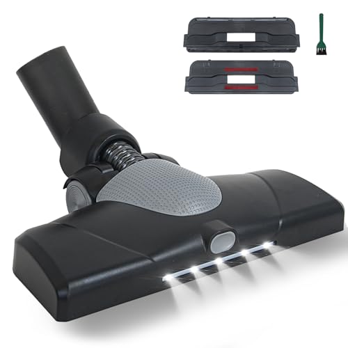 EZ SPARES Vacuum Brush Head Replacement,Universal Vacuum Attachment with LED Light, Vacuum Cleaner Parts Accessory,2-in-1 Carpet and Hard Floor Tool, Swivel Vacuum Cleaner Attachment Replacement Parts by EZ SPARES - Used condition - US$20.88