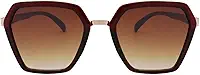 Óculos de Sol Hexagonal Retrô Vintage Premium Proteção UV400 Estilo Clássico Moderno Feminino Blogueira - Modelo Kingston - Cacife Brand