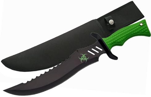 Szco Supplies Skull Slayer Knife, Black and Green