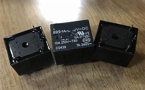 Relé 899-1A-C 12V 10A de 4 pines T73-1A para sustitución de componentes electrónicos