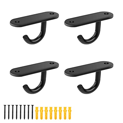 WJUAN 4 Stück Deckenhaken, 6 cm Mehrzweckhaken aus Edelstahl mit 8 Schrauben, Deckenhaken Schwerlastverschweißter Sockel für kleine Deckenventilatoren, Wandleuchten, Moskitonetze, Bootszubehör Cover