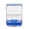Prevue Pet Products Parakeet Square Roof Bird Cage with Handle – Carrier for Home or Travel, Small Bird Accessories, Easy Storage, for Canaries, Budgies, Finches, Parakeets, and More – Blue & White