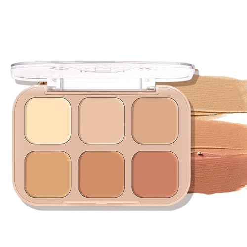 Paleta de corrector de crema, paleta de corrector facial | Paleta de polvo de contorno de maquillaje facial - Suministros de belleza de tono delicado y natural para fiestas, salida nocturna, compras,