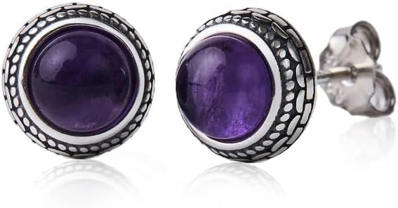 Birthstone Sterling Silver Stud Earrings Pretty Simple Well Handm...