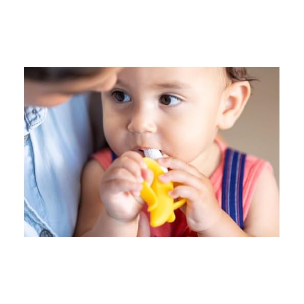 Nuby-Nananubs-Banana-Massaging-Teether–Baby-Teething-Toys-3-Months-and-Up-Silicone-Teether-for-Sore-Gums-Infant-Toy-Baby-Essentials-Brush-Travel-Accessory-Gift-for-Babies