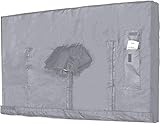 Outdoor TV Cover 46-49 Inch LED Flatscreen TV With Bottom Cover | Weatherproof and Dust-Proof Material | Universal Wall Mount Wall Bracket and Stand Compatible | Heavy Duty Smart TV Remote Cover