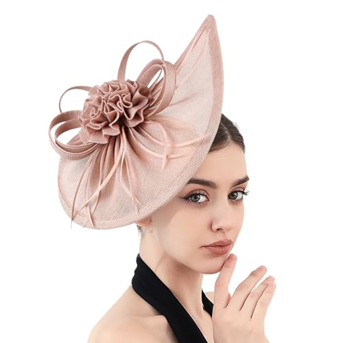 RUIXIA Fascinators Chapeau Femmes Bibi Mariage Bandeau et Clip Cocktail Chapeau Bibi de Cérémonie Pince Cheveux pour Soirée Tea Party – vue 2
