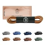 Brandery Schnürsenkel (45 cm, Braun (Cremebraun))