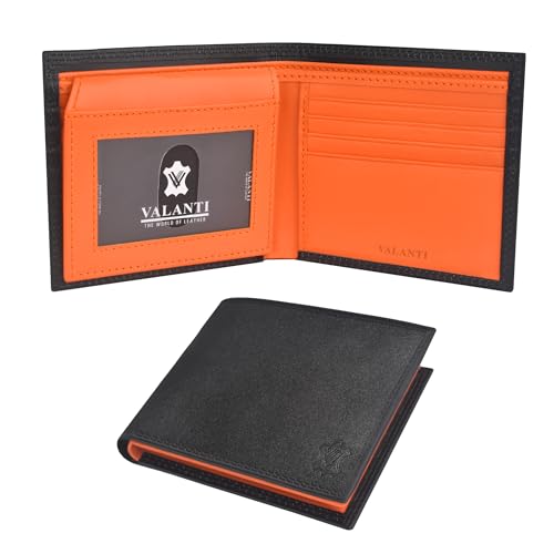 Portefeuille en cuir Valanti pour homme compact et mince avec blocage RFID protecteur