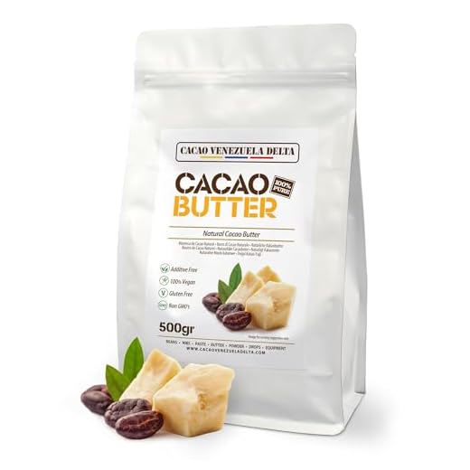 Manteca De Cacao 100% - Tipo Natural - Bolsa 500g - Calidad Extra - Cacao Venezuela Delta