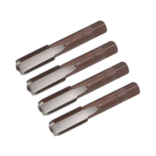 uxcell Metric Hand Tap M10 Thread 0.75 Pitch 3 Straight Flutes H2 Alloy Tool Steel 2 Pairs