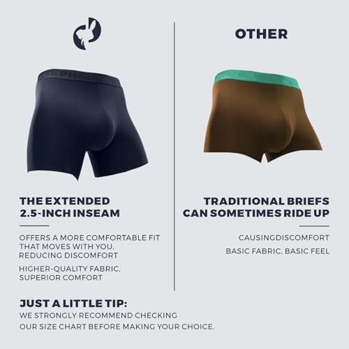 ELEPHANT&RABBIT Men's 120S Micro-Modal Underwear 2-Pack - Luxury Silky Boxer Briefs3