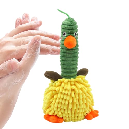Toallas de mano absorbentes, trapo en forma de pato, lavable, suave, absorbente de agua, para tocador, dormitorio, hotel, spa, hogar, invitados, adultos, niños, familiares y amigos
