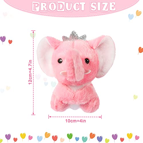 8 Pcs Mini Baby Stuff Animal Small Stuffed Animal Plush Animal Toy Dolls For Boys And Girls Birthday Christmas Party Favors Decoration Goodie Bag Fillers Gift (Elephant ,4 Inches) #TOP1